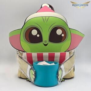 Loungefly Star Wars The Mandalorian The Child with Mug Holiday Mini Backpack